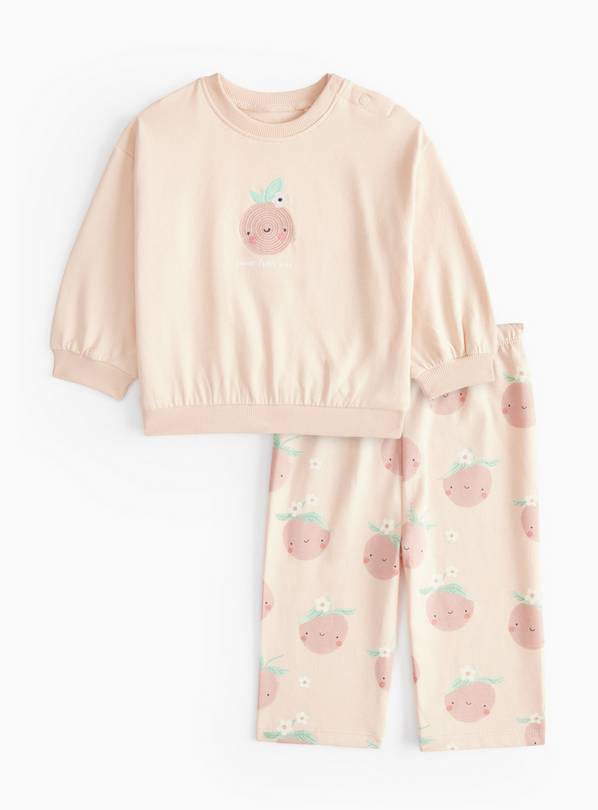 Apricot Printed Sweatshirt & Leggings  6-9 months